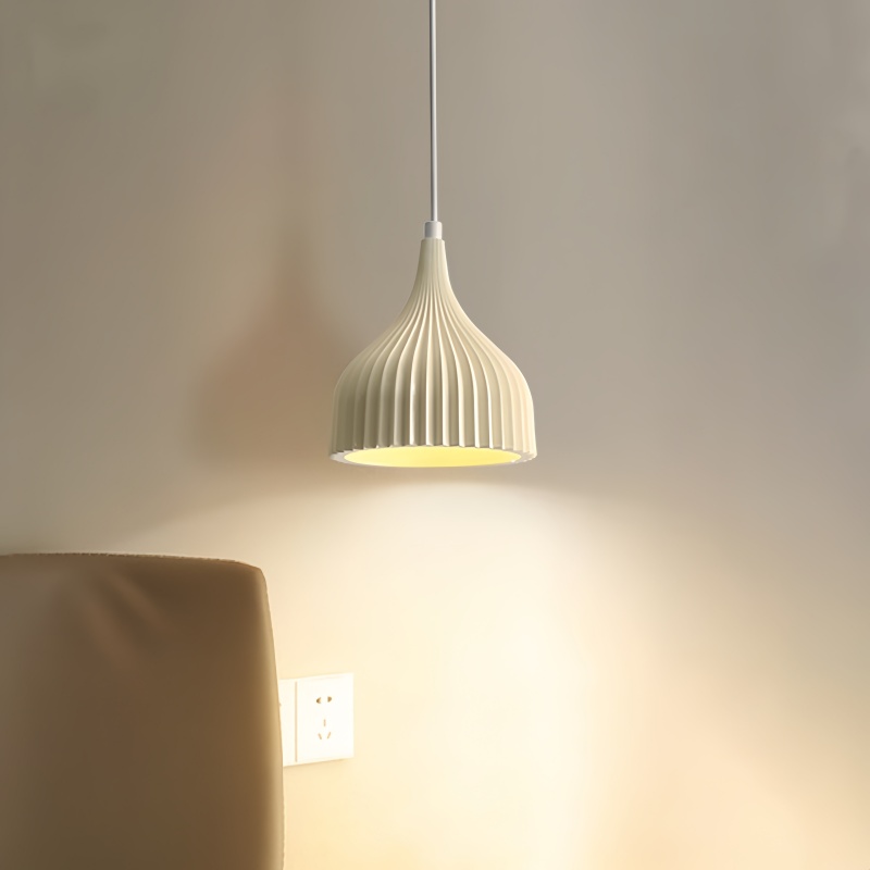IWHD 乳白色樹脂 LED ペンダントライトキッチン寝室リ - Restaurant Lighting Decoration のレビューと価格
