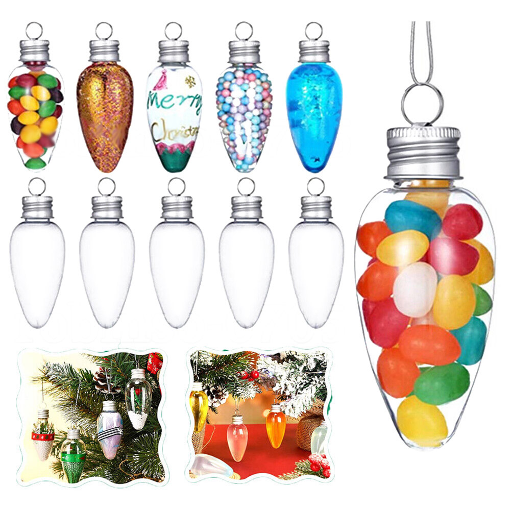 5/10/50 個クリスマスツリーぶら下げ飾り充填可能なプラ - Pendant Lighting Christmas Decor のレビューと価格