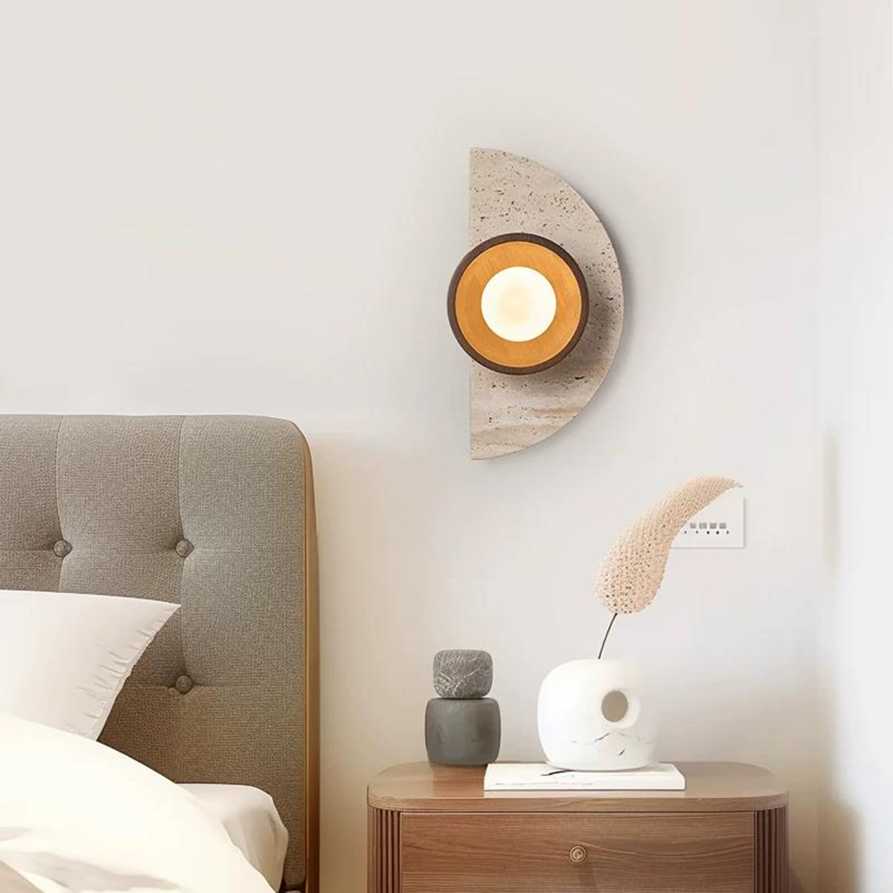 デザイナーの創造的な半円形天然石 LED ウォールランプリビ - Decor Lighting Cy のレビューと価格