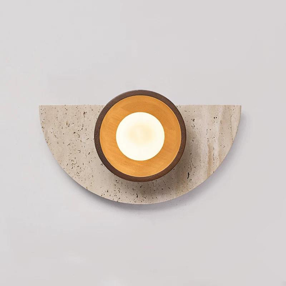 デザイナーの創造的な半円形天然石 LED ウォールランプリビ - Decor Lighting Cy のレビューと価格