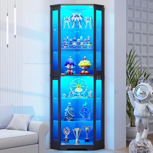 71インチの背の高いコーナーディスプレイキャビネット（LED - Lighting & Home Decor Studio Photos のレビューと価格