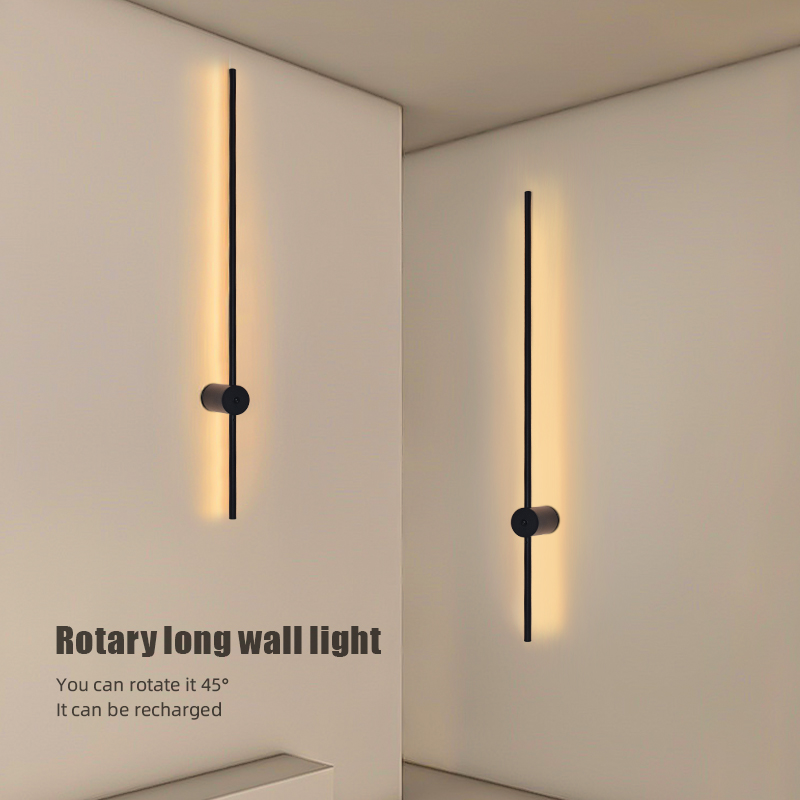 モダンな充電式LEDウォールスコンスランプ、ブラックアルミニ - Lighting Decor For Room のレビューと価格