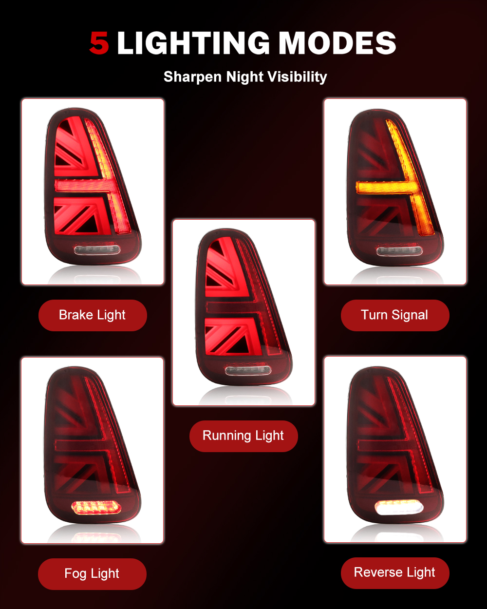 iJDM カーユニオンジャック リアテールランプアセンブリ  - Union Lighting & Decor Montreal Quebec のレビューと価格