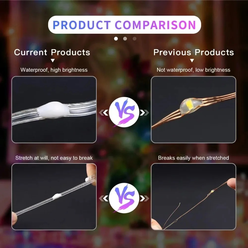 アドレス指定可能なRGBIC LEDフェアリーストリングガー - Decor Lighting Address のレビューと価格
