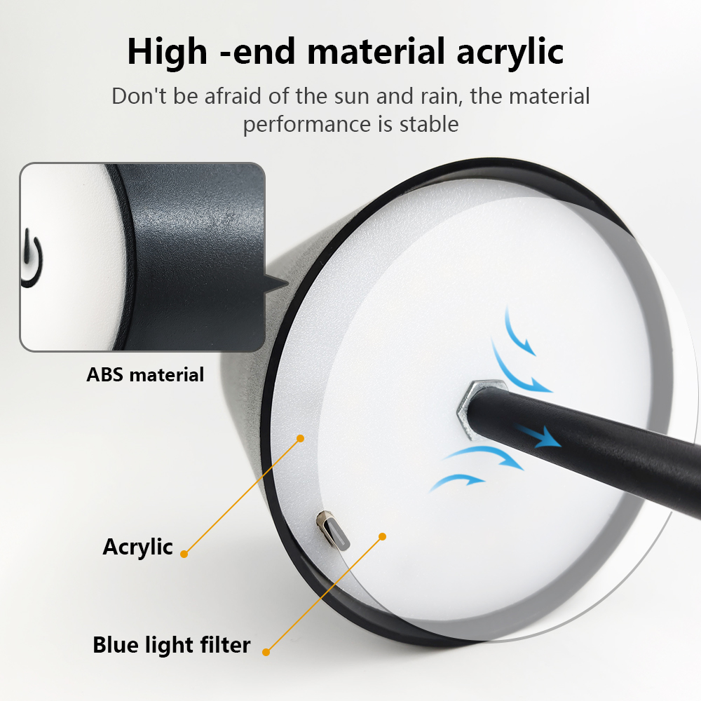 LED充電式デスクライトワイヤレステーブルランプ無段階調光タ - Lighting Decorative のレビューと価格