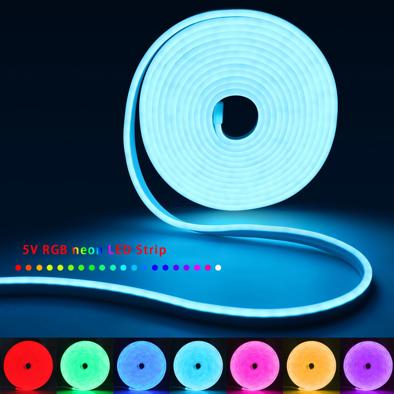 1-5m RGB LEDネオンストリップライト 5V USB - Lighting Decor For Diwali のレビューと価格